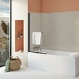 ALLIBERT - Pare baignoire réversible 80 x 140 cm noir GENA - vignette