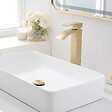 SANIVERRE - LERIO XL Robinet mitigeur haut bec cascade or brossé - Salle de bain - vignette