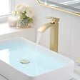SANIVERRE - LERIO XL Robinet mitigeur haut bec cascade or brossé - Salle de bain - vignette
