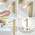 SANIVERRE - LERIO XL Robinet mitigeur haut bec cascade or brossé - Salle de bain - vignette