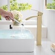 SANIVERRE - LERIO XL Robinet mitigeur haut bec cascade or brossé - Salle de bain - vignette