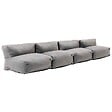 OVIALA - Salon de jardin modulable 4 places gris - Mixi - vignette