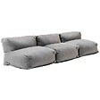 OVIALA - Salon de jardin modulable 3 places gris - Mixi - vignette