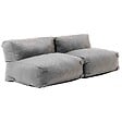 OVIALA - Salon de jardin modulable 2 places gris - Mixi - vignette