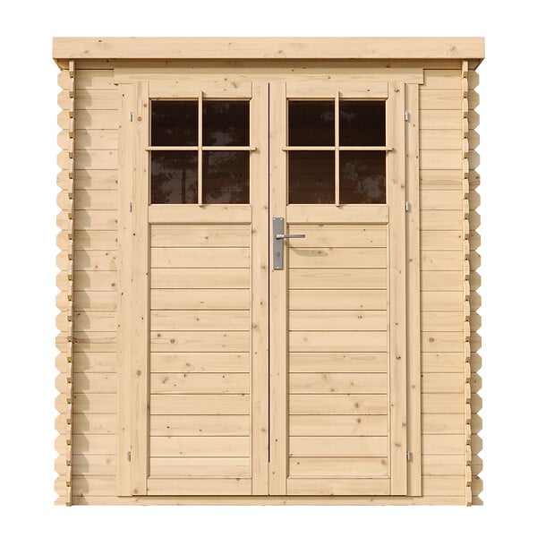 TIMBELA - Abri de jardin en bois - porte verrouillable de haute qualité - H200 x l204 x L204 cm / 3,53 m2 - M309F - large