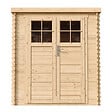 TIMBELA - Abri de jardin en bois - porte verrouillable de haute qualité - H200 x l204 x L204 cm / 3,53 m2 - M309F - vignette