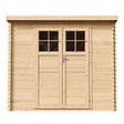 TIMBELA - Abri de jardin en bois - H200 x l239 x L142 cm / 2.63 m2 AVEC SOL TRAITÉ - M310F+M310G - vignette