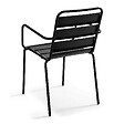 OVIALA - Fauteuil de jardin en métal noir - Palavas - vignette