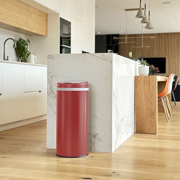 KITCHEN MOVE - Poubelle automatique inox SOHO rouge 42L - large