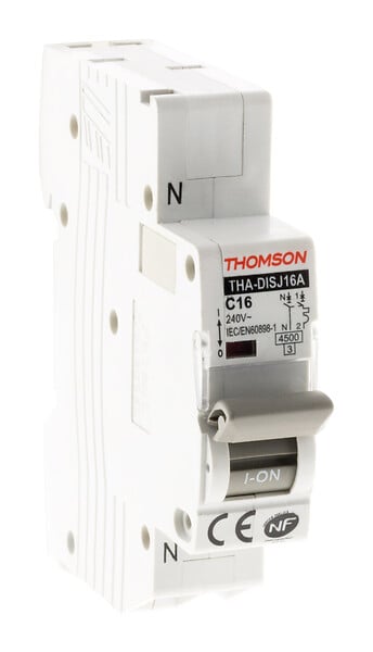 THOMSON - Lot de 6 disjoncteurs à connexions automatiques PH+N - 16A NF - Thomson - large