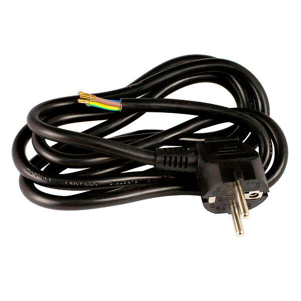 ZENITECH - Lot de 6 cordons d'alimentation avec prise 16A 3G1,5mm² 2m - Noir - Zenitech - large