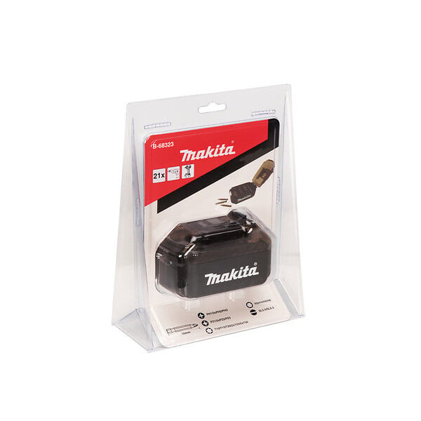 MAKITA - Coffret de 21 embouts de vissage MAKITA B-68323 sous forme de batterie LXT - large