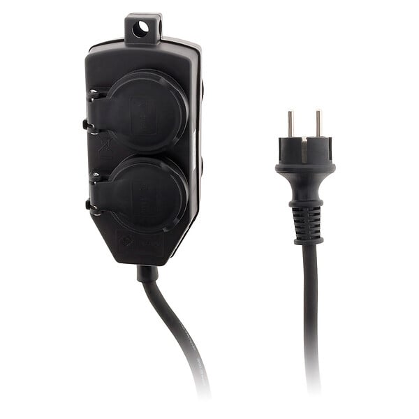ZENITECH - Lot de 5 boîtiers de dérivation 4 prises IP44 5m - Noir - Zenitech - large
