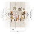 AS CREATION - Décor panoramique savane animaux - Beige, marron - 3 lés - vignette