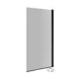 ESSEBAGNO - Pare-Baignoire pivotant verre anticalcaire et aluminium 80 x 140 Noir - vignette