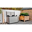 INTEC - Coffre de Rangement Extérieur 230L Malle de Jardin Beige/Taupe 96 x 53 x H57cm Poignées de transport INTEC - vignette