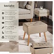 TECTAKE - Banc avec coffre de rangement aspect lin RANYA sable - vignette