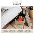 TECTAKE - Banc avec coffre de rangement aspect lin RANYA sable - vignette