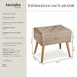 TECTAKE - Banc avec coffre de rangement aspect lin RANYA sable - vignette