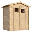 TIMBELA - TIMBELA M367+M367G Abri de jardin en bois I196xL136xH218 cm/ 1.98 m2 AVEC SOL TRAITÉ - vignette