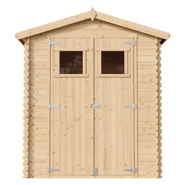 TIMBELA - TIMBELA M367+M367G Abri de jardin en bois I196xL136xH218 cm/ 1.98 m2 AVEC SOL TRAITÉ - large