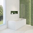 ALLIBERT - Pare baignoire  réversible chrome OBLIK - vignette