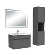 AICA SANITAIRE - Ensemble meuble salle de Bain 60cm avec colonne + miroir 3 couleurs Anthracite - vignette