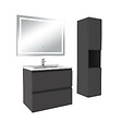 AICA SANITAIRE - Ensemble meuble salle de Bain 60cm avec colonne et miroir 3 couleurs Anthracite - vignette