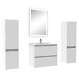 AICA SANITAIRE - Ensemble meuble Salle de Bain 60cm avec colonne et miroir lumineux dimmable blanc - vignette