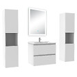 AICA SANITAIRE - Ensemble meuble Salle de Bain 60cm avec colonne + miroir lumineux dimmable blanc - vignette