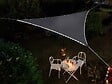 JARDILINE - Voile d'ombrage triangulaire Leds solaires Ardoise + Adaptateur - Jardiline - vignette