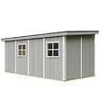 TIMBELA - Abri de Jardin Qualité Premium 11,47 m² - H231x248x530 cm - Sans plancher e  paroi latérale - Timbela M940B-TUNDRA GREY - vignette
