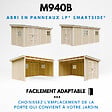 TIMBELA - Abri de Jardin Qualité Premium 11,47 m² - H231x248x530 cm - Sans plancher e  paroi latérale - Timbela M940B-TUNDRA GREY - vignette