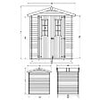 TIMBELA - Abri de jardin en bois AVEC SOL TRAITÉ - Stockage extérieur I186xL196xH218 cm/ 2,82 m2 - TIMBELA M320C+M320G - vignette