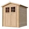 TIMBELA - Abri de jardin en bois AVEC SOL TRAITÉ - Stockage extérieur I186xL196xH218 cm/ 2,82 m2  - TIMBELA M320F+M320G - vignette