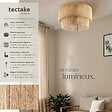 TECTAKE - Plafonnier Lignea Lux en jute de style bohème, 40W marron - vignette
