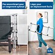 HOSTRÃ–M - Escabeau marche pied 4 marches HOMILIX4, petit escabeau pliable, aluminium, design compact et robuste, H max travail 2,59m, 5 ans garantie, Hostrom - vignette