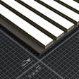 MON MARCHE DECO - Lot de 2 Panneaux Tasseaux Bois - Blanc Feutre Noir - 2,88 m² - vignette