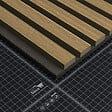 MON MARCHE DECO - Lot de 2 Panneaux Tasseaux Bois - Chêne Brun Feutre Noir - 3 m² - vignette