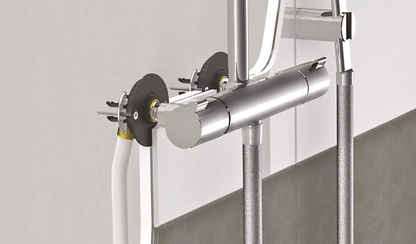 SOMATHERM FOR YOU - Fixation pour robinetterie Bain Douche pour tube Multicouche Ø16 à compression - large