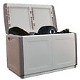 INTEC - Coffre de Rangement Extérieur 230L Malle de Jardin Beige/Taupe 96 x 53 x H57cm Poignées de transport INTEC - vignette