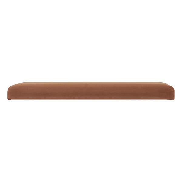 ATMOSPHERA - 2 en 1 Pouf pliant double et coffre de rangement Velours Ambre  76 x H 38 cm - large