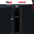 WORK MEN - Armoire à  fusils 315X205X1380mm avec coffre intérieur - 5 fusils - Workmen Security - vignette