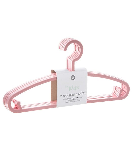 ATMOSPHERA - Lot de 6 Cintres Rose pour Enfant - large