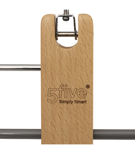 5 FIVE SIMPLY SMART - Cintre à pantalons gain de place en Métal et Bois - large
