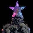 VIDAXL - vidaXL Arbre de Noël artificiel pré-éclairé blanc/bleu fibre optique - vignette