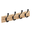 5 FIVE SIMPLY SMART - Patère 4 crochets en Bois et Aluminium Noir L 42 cm - vignette