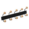 5 FIVE SIMPLY SMART - Patère 10 crochets Boules bois et métal noir L 44 cm - vignette