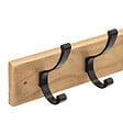 5 FIVE SIMPLY SMART - Patère 5 crochets en Bois et Aluminium Noir  L 58 cm - vignette
