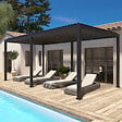 MODE DE VIE - Pergola bioclimatique Julia  -  Anthracite - Aluminium - 6x3m - vignette